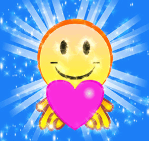 Gif animé amour soleil coeur